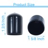 Acocony 1 5/8 Inch Rubber Cap Round Rubber End Caps