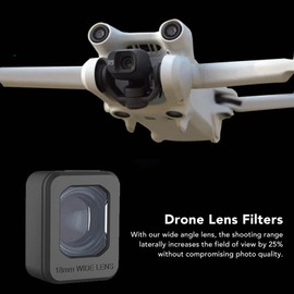 Generic External Wide Angle Lens Filter for DJI Mini 3 Pro, Drone Accessories, Cinema Scope Shooting, Wide Screen Lens, with Snap Design, Filter for Cinema Scope Shooting, Simple