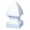 3.5 x 3.5 in. Sq Gothic Vinyl Post Cap, White,