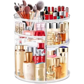 360 Acrylic Rotation Makeup Organizer, Large Capacity, Easy Access, Sturdy, Multi-functional, Great Gift Idea