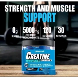 AS SHOWN Creatine Monohydrate Gummies Complex 5000mg with L-Carnitine & Taurine 120 Coux2
