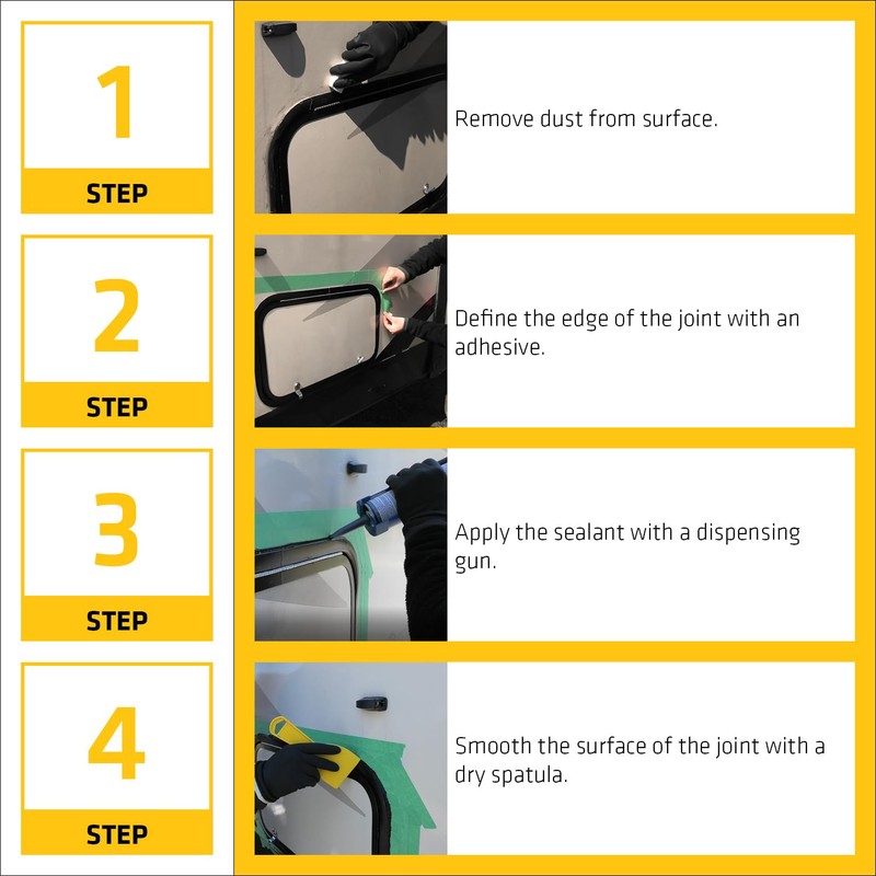 Sikaflex-221 Multi-Purpose Polyurethane Sealant/Adhesive, 10.1 fl oz, Black – Permanent