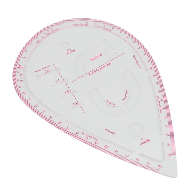 5pcs 6403 Curve Ruler Set Multifunctional Plastic Curve Pattern Ruler