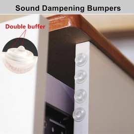 Clear Cabinet Door Bumpers Pads 100PCS 1/2" Soft Close Drawer Pad Bumpers Adhesive Rubber Bumpers for Cabinets Drawer Picture Frame Sound Dampening