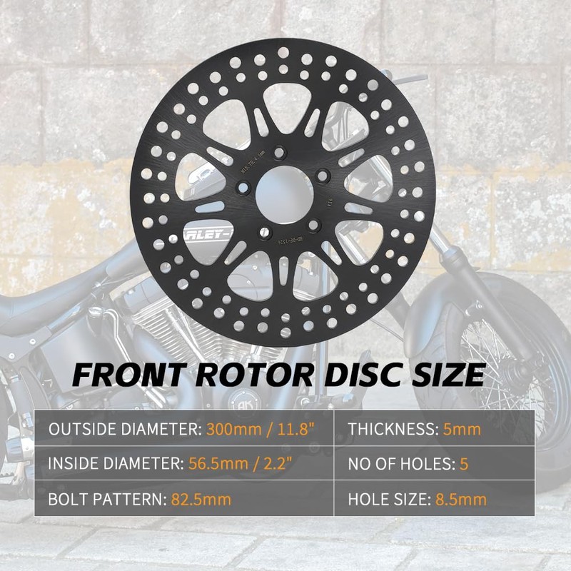 11.8" Front Brake Rotors Discs Pads for Harley TRIKE 2009-2013