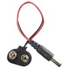 9V Battery Clip with 2.1mm X 5.5mm Male DC Plug,