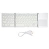 Foldable Bluetooth Keyboard 63 Keys Metal Ultra Thin Mini Folding
