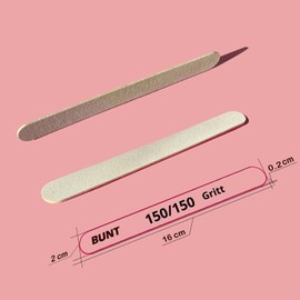 BUNT Pack of 50 Professional Nail Files - Sand Sheet Files 150/150, Files Nails Washable, Durable for Gel Nails & Acrylic Nail Accessories, Toenail File, Change Files