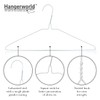 HANGERWORLD 20 Strong 41cm Metal 13 Gauge White Galvanised Wire