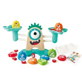Hape Math Monster Scale Toy| 22 PCs Cute Counting Math Toy| STEM Educational Learning Counting Math Games for Preschool