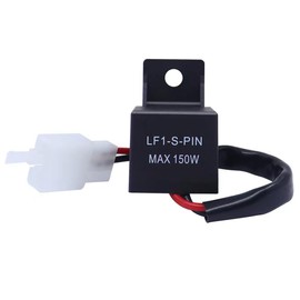 Kardne LED Indicator Relay, 12 V Motorcycle 2-Pin Indicator Relay, Universal Flasher Relay, Load Independent, 150 W Load Independent Flashing Frequency Control Relay
