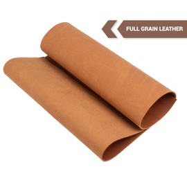 Shkira 12''X24'' Genuine Light Brown Leather Sheets for Crafts - Square - 2.0MM Thick Genuine - Thick Cowhide Pieces Square - Leather Sheet for Arts and Crafts