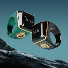 YUENTOEN Finger Tally Counter Clicker, Digital Tally Counter Ring with 0.49in Screen, APP Support, Prayer Reminders, Easy Count(Black,20mm)