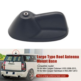 ATFOEEN Large Type Roof Antenna Mount Base with Short Sport Antenna Fit for Mini Cooper R55 Clubman S R56, Replace 65203456090 65203442169
