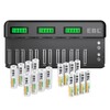 EBL 12+2 Bay Universal Battery Charger and 1.2V AA AAA