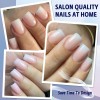 Bellelfin 240Pcs Ombre Press on Nails Short Round Gradient Fake