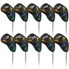 Golf Iron Club Head Cover 10pcs/set Magictape 4～9PASX Balck PU