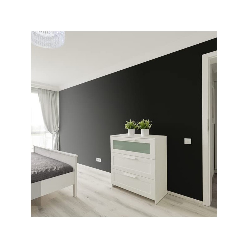 Yancorp Matte Black Contact Paper Peel and Stick Wallpaper Solid