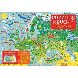 Puzzle & Buch: Europa: Puzzle mit 300 Teilen plus Atlas (Puzzle-und-Buch-Reihe)
