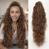 ORSUNCER Ponytail Extension Claw 26" Curly Pony Tail Clip in