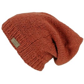 GURU-SHOP, Beanie Cap, Nepal Knitted Cap, Red, Size:One Size, Wool Hats with Earflaps