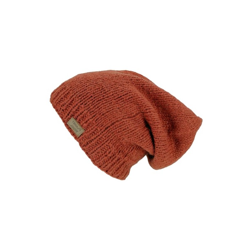 GURU-SHOP, Beanie Cap, Nepal Knitted Cap, Red, Size:One Size, Wool
