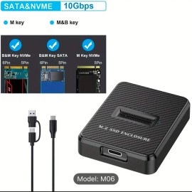 Ugreen M.2 NVME & SATA to USB-A USB-C Docking Plug &Play  Enclosure Windows MAC Linux