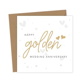 Golden Anniversary Card | 50 year Happy Wedding Cute 50th Cards