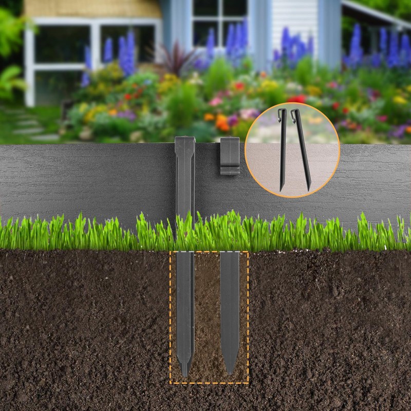Citrine Garden Landscape Edging Kit, Include 4 Inch High 120