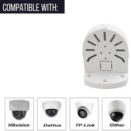 PUYREEINN 2 Pack Dome Camera Bracket,Security Camera Junction Box, CCTV IP Surveillance Cameras Holder, ABS Plastic Indoor Outdoor Dome Camera Mount