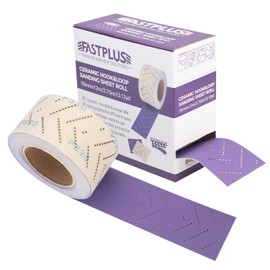 FASTPLUS Abrasive Sheet, Purple Ceramic Automotive Sandpaper, Multi-Hole, 70 mm x 12 m Sandpaper Roll for Wood Auto Body Repair, 320 Grit