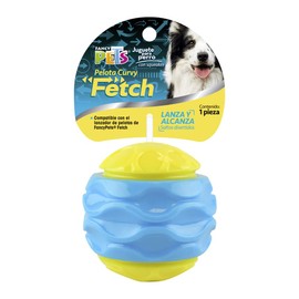 Fancy Pets Pelota Fetch Curvy Color Azul con Sonido para Perro