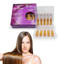 Tratamiento para Cabello Maltratado, Ampolletas Capilares Bifasica, Hidratación Profunda del Cabello Seco y Dañado con Keratina Reparadora, Suavidad y Sedosidad Instantánea, 10pzs de 20ml cu.
