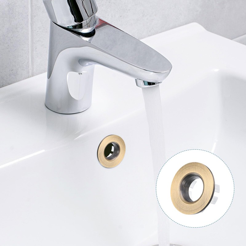 uxcell 8pcs Sink Overflow Rings, Bathroom Kitchen Basin Trim Bath
