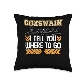 Rowing sculling gear & usa rowing apparel for men Sculling Accessories for Men Coxswain Tell whero go Rowing Throw Pillow, 16x16, Multicolor