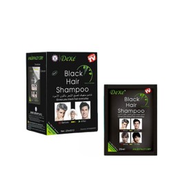 [Pack of 10] DeXe Black Hair Shampoo – 5-Minute Instant Hair Blackening - 2-in-1 Shampoo & Dye - Fast & Easy Application - Long-Lasting Natural Shine