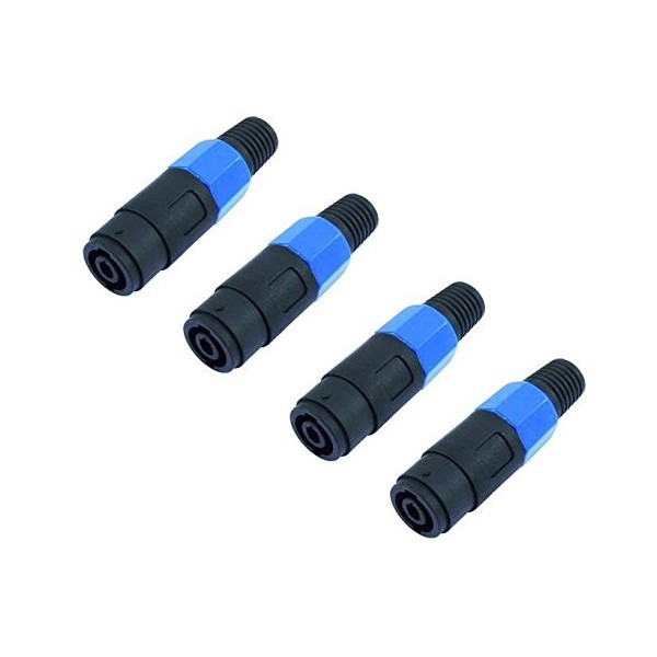 4x Adam Hall 7874 PA Speaker Cable Coupling 4-Pin Speaker