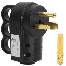 Dealtus 2-in-1 Nema 6-50P/6-30P Welder Plug, ETL Listed, 30A/50A 250V, Black, 3-Prong...