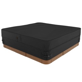 MINC Outdoor Hot Tub Cover 77 x 77 Inch for 76 x 76 or 75 x 75 or 74 x 74 Square SPA Waterproof and Weatherproof Protectors Heavy Duty 600D Protective Cover Cap