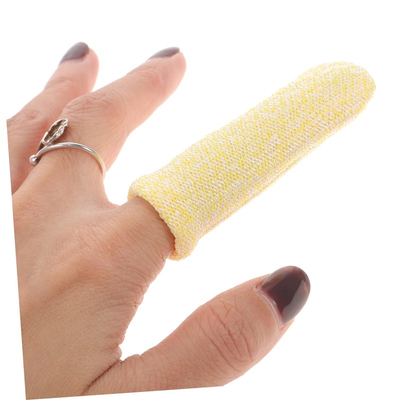 BIUDECO 10pcs Cut Resistant Finger Sleeves Anti-Cut Thumb Covers for