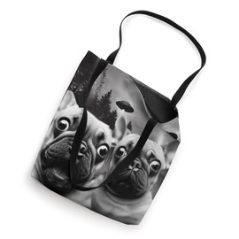 Frenchie UFO Selfie - Funny French Bulldog Alien Tote Bag