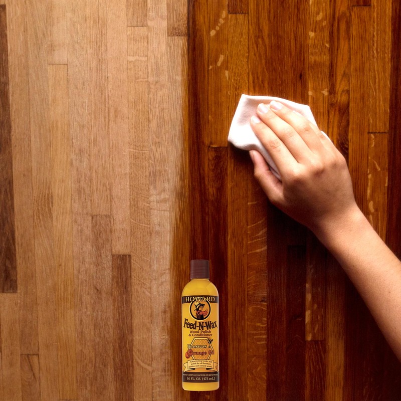 Howard Products Feed-N-Wax Wood Polish & Conditioner, 8 oz, Orange