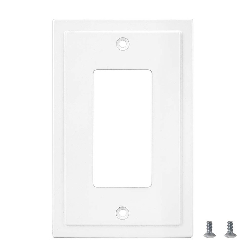 Modern Edge Decorative Wall Plate Switch Plate Outlet Cover, Durable