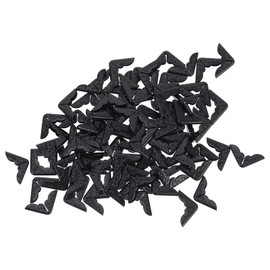 EXCEART 100pcs Vintage Book Corners Book Cover Corner Protectors Book Protector Corner Guard for Scrapbook Album Notebook Furniture (Black)