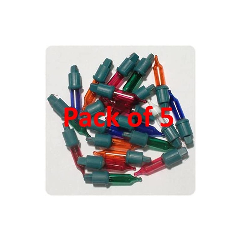 Leisuregrow 6V Multi Coloured Replacement Christmas Tree Bulbs Lamps G1