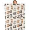 MIEPOS Cute Dachshund Throw Blanket,50x60in,Weiner Dog Lovers,Soft,Lightweight Flannel,Adorable Puppy Blankets