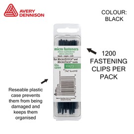Avery Fasteners 4.4 mm Micro Stitch Fastener Refills, Black