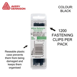 Avery Fasteners 4.4 mm Micro Stitch Fastener Refills, Black