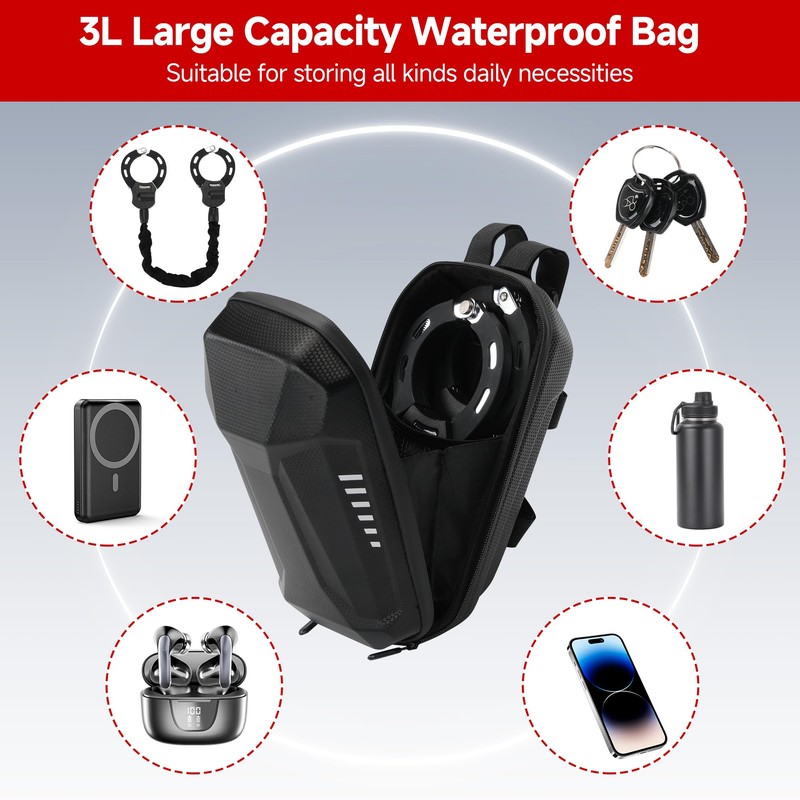 TOKCKYBL Heavy Duty Electric Scooter Lock with Scooter Bag -