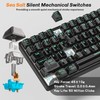 Taiahiro Clear Keyboard Wireless Creamy Mechanical Gaming Keyboard, 100 Keys